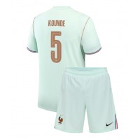 Stroje piłkarskie Francja Jules Kounde #5 Koszulka Wyjazdowej dla dzieci MŚ 2026 Krótki Rękaw (+ szorty)